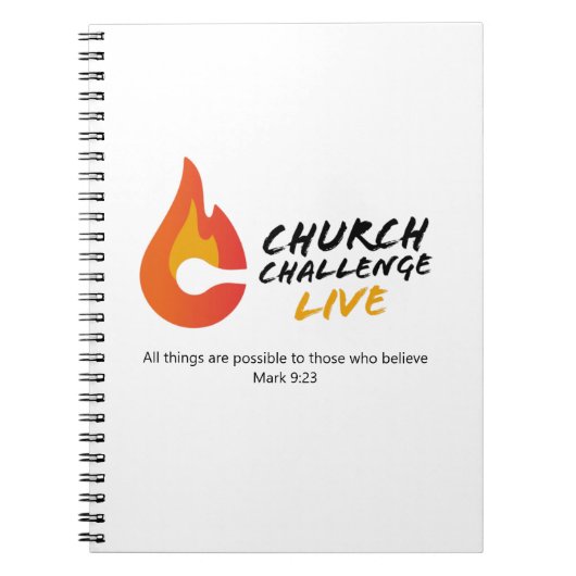Carnet Church Challenge TOUTES LES CHOSES SONT POSSIBLES (Devant)