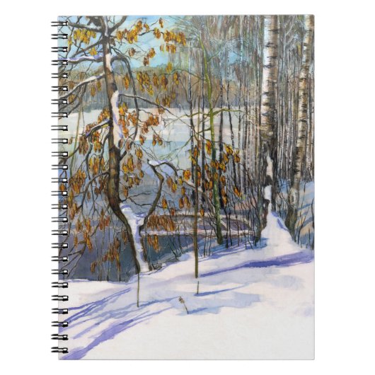 Carnet Chute de neige aquarelle peinture (Devant)