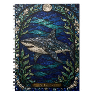 Carnet Chute de récif de requin Illumina vitrail