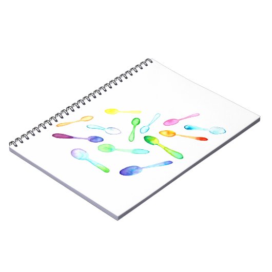 Carnet Chute des cuillères d'aquarelle (Côté gauche)