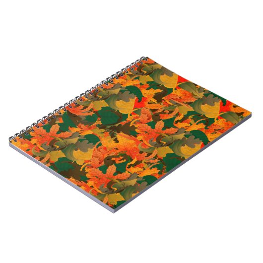 Carnet Chute du Motif Feuille pour l'automne (Côté gauche)