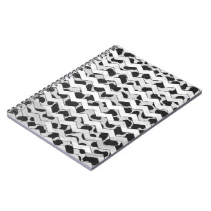 Carnet Chvron noir et blanc dalmate