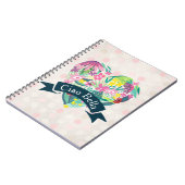 Carnet Ciao Bella Cute Coeur Floral avec Fleurs Tropicale (Côté gauche)