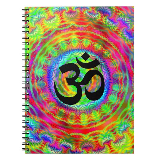 Carnet Cible Tie-dye avec symbole Om (Devant)