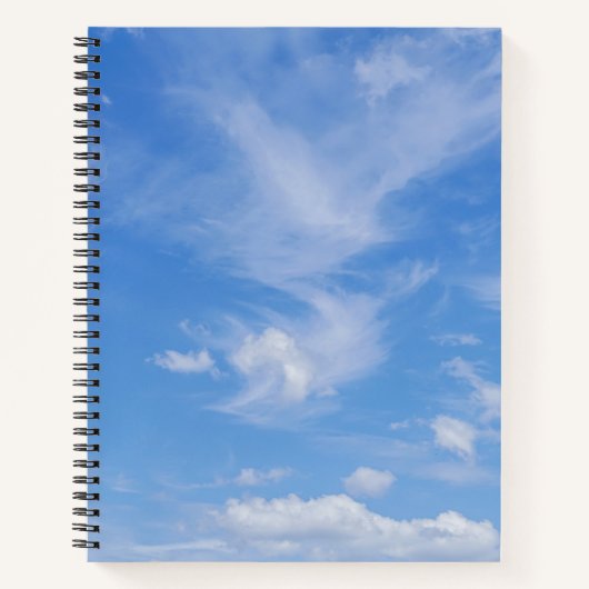 Carnet Ciel Bleu Avec Nuages Agités (Devant)