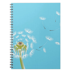 Carnet Ciel bleu dandelion nature fleurie