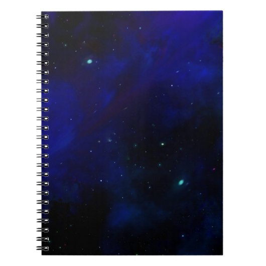 Carnet Ciel bleu de minuit avec des étoiles (Devant)