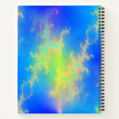 Carnet Ciel bleu et boulons de foudre jaune doré (Dos)