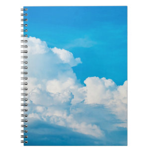 Carnet Ciel bleu nuages arrière - plans blanc