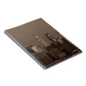 Carnet Ciel de New York City en sépia (Côté Droit)