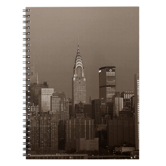 Carnet Ciel de New York City en sépia (Devant)