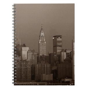 Carnet Ciel de New York en sépia