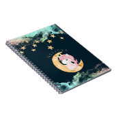 Carnet ciel de nuit unicorne mignon Monogramme (Côté Droit)