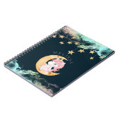 Carnet ciel de nuit unicorne mignon Monogramme (Côté gauche)