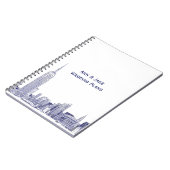 Carnet Ciel de NYC Gravé 01 Bleu (Côté gauche)