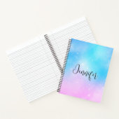 Carnet Ciel dégradé rose et bleu pastel (Intérieur)