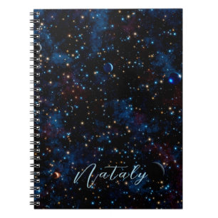 Carnet Ciel nocturne avec étoiles et planètes personnalis