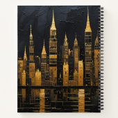 Carnet Ciel nocturne doré de la ville (Dos)