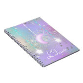 Carnet Ciel nocturne pastel étoile lune (Côté Droit)