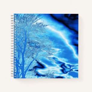 Carnet Ciel orageux saphir et bleu givré