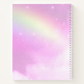 Carnet Ciel rose pastel avec arc-en-ciel jaune (Dos)