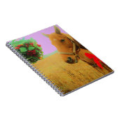 Carnet Ciel rose rétro Cheval de Noël (Côté Droit)