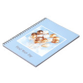 Carnet Cieux Bleus Ballons Blancs Or (Côté gauche)
