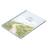Carnet Cieux Bleus Chemin d'Herbe Fleurs Roses (Côté gauche)