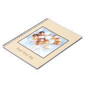 Carnet Cieux bleus crème ballons blancs or (Côté gauche)