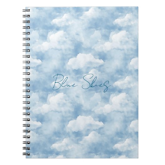 Carnet Cieux bleus Nuages   (Devant)