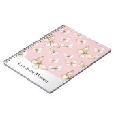 Carnet Cieux rose blush & Papillons (Côté gauche)