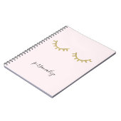 Carnet Cils étincelants d'or (Côté gauche)