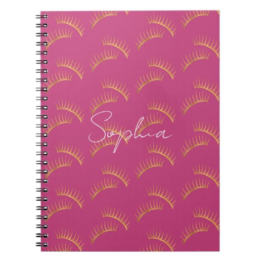 Carnet Cils Girly Rose Gold (Devant)