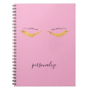Carnet Cils Glam Or Rose Pretty