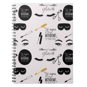 Carnet Cils Noir Or Luxe Anniversaire