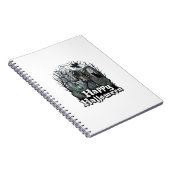 Carnet Cimetière de chat noir de lanterne de squelette de (Côté Droit)