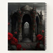 Carnet Cimetière gothique Gazebo avec des roses rouges la (Dos)