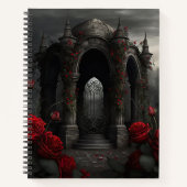 Carnet Cimetière gothique Gazebo avec des roses rouges la (Devant)