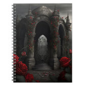 Carnet Cimetière gothique Gazebo avec des roses rouges la (Devant)