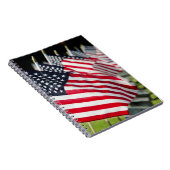 Carnet Cimetière militaire historique avec drapeaux améri (Côté Droit)