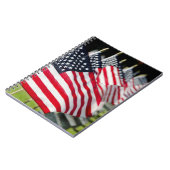 Carnet Cimetière militaire historique avec drapeaux améri (Côté gauche)