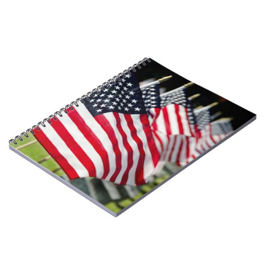 Carnet Cimetière militaire historique avec drapeaux améri (Côté gauche)