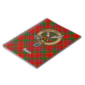 Carnet Cimier du clan Munro sur tartan (Côté gauche)