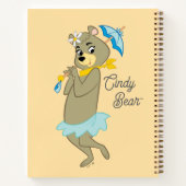 Carnet Cindy Bear tenant le parasol (Dos)