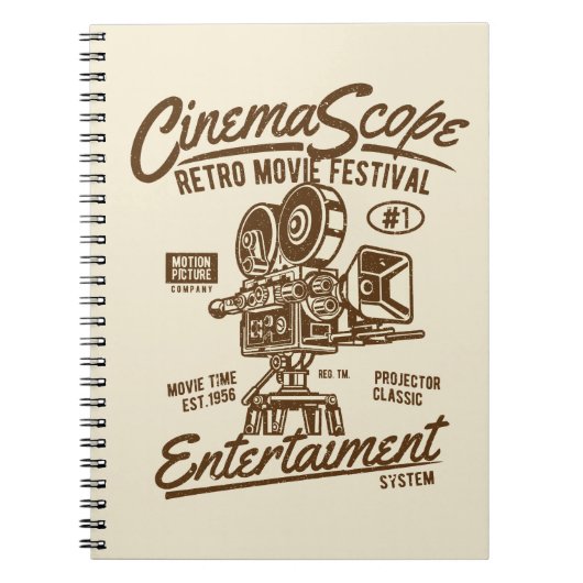 Carnet Cinema Scope Classic Retro Hollywood Camera Motion (Devant)