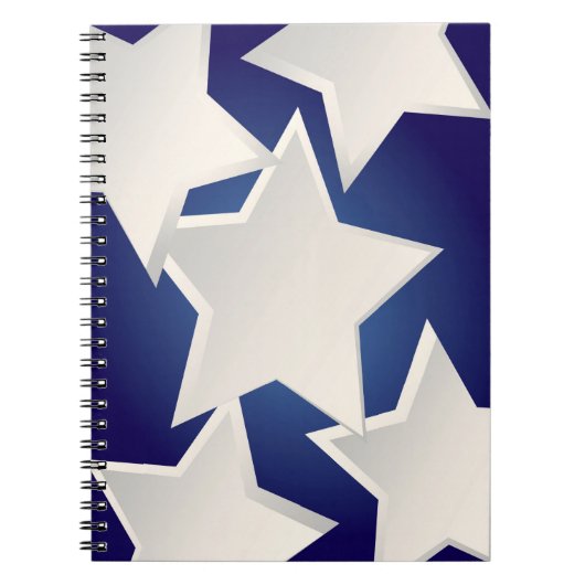 Carnet Cinq étoiles blanches (Devant)