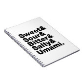 Carnet Cinq saveurs de base (Côté Droit)