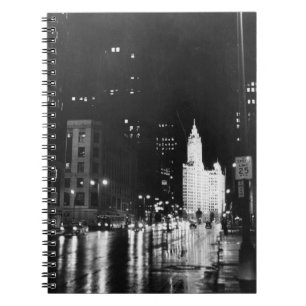 Carnet circa 1954 :  De vue une avenue du Michigan vers