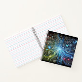 Carnet Circuit imprimé, code binaire et papillon lumineux (Intérieur)