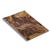 Carnet Circuit imprimé cybernétique doré technologie art  (Côté Droit)